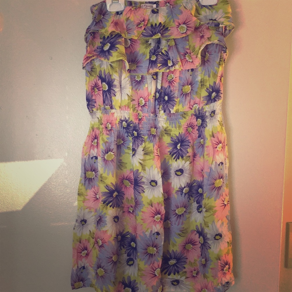 Colorful sleeveless mini dress